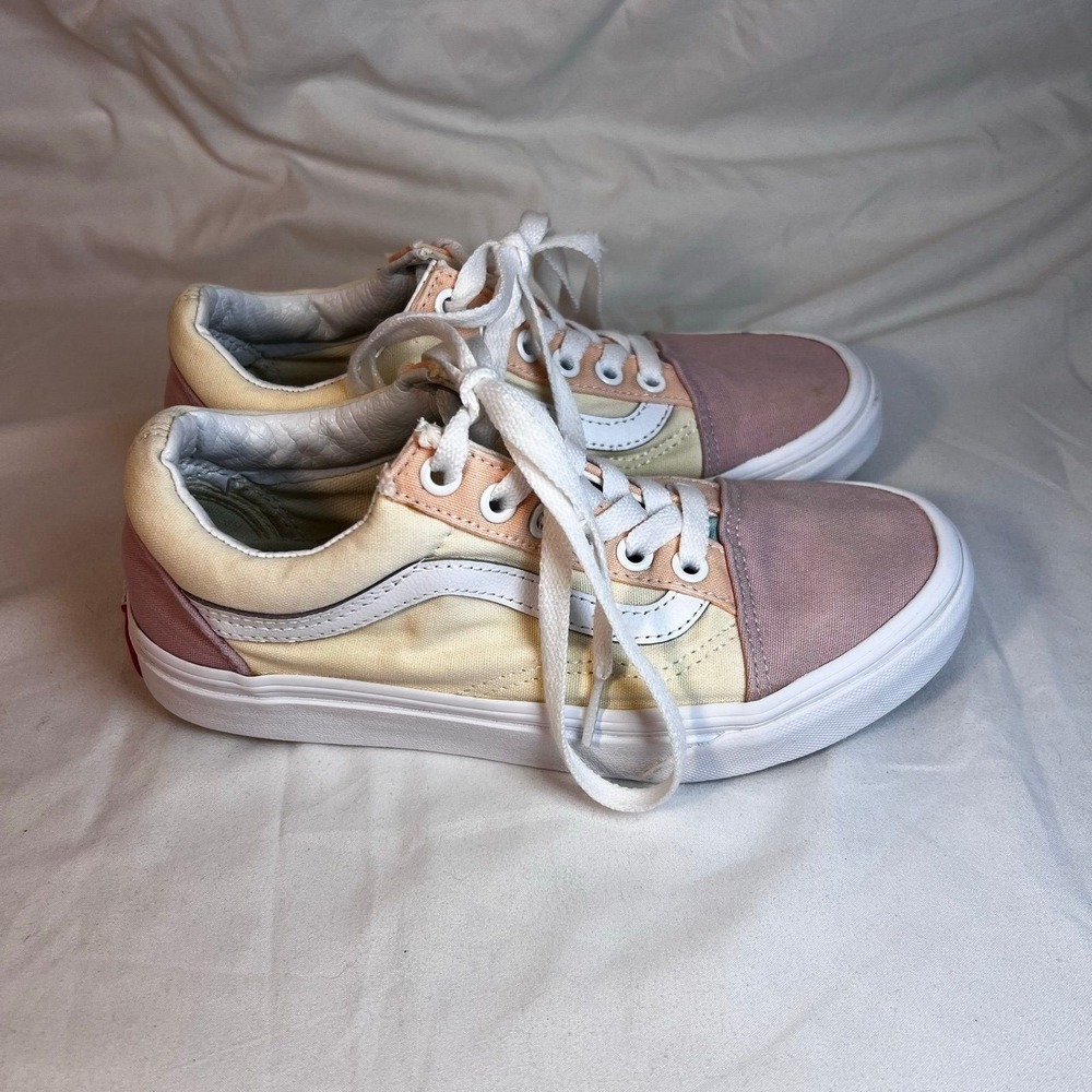 Vans Old Skool Sneakers Womens 5.5 Multi Color Pastel Good Low Top Skate Shoes